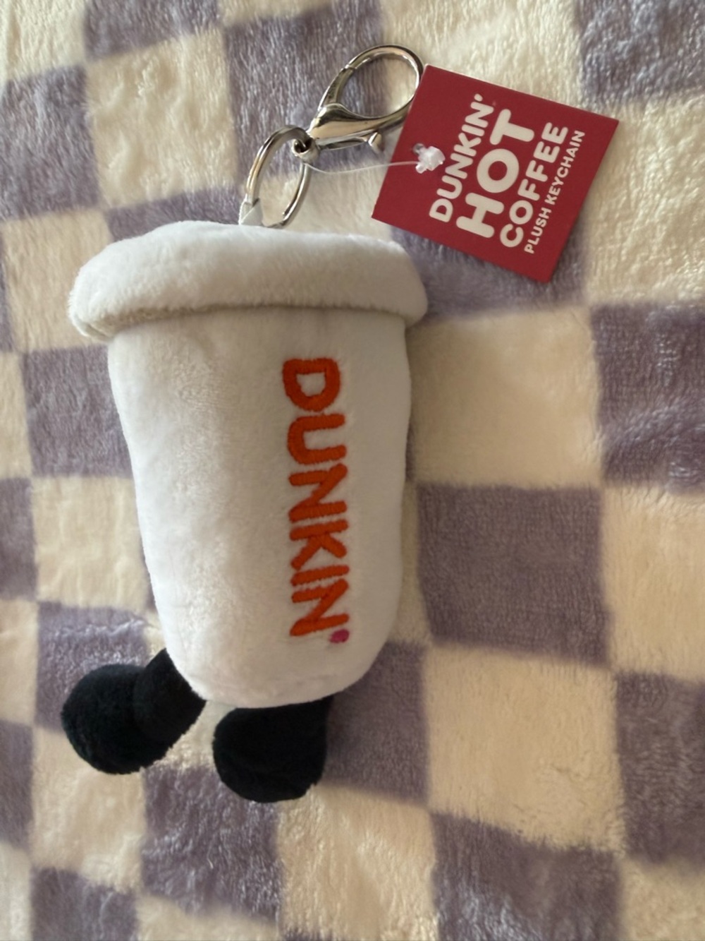 Dunkin' Plush Coffee Cup Keychain & Dunkin' Iced Coffee Straw Buddy ☕️ 🤎 🍩 ✨ - Picture 3 of 3